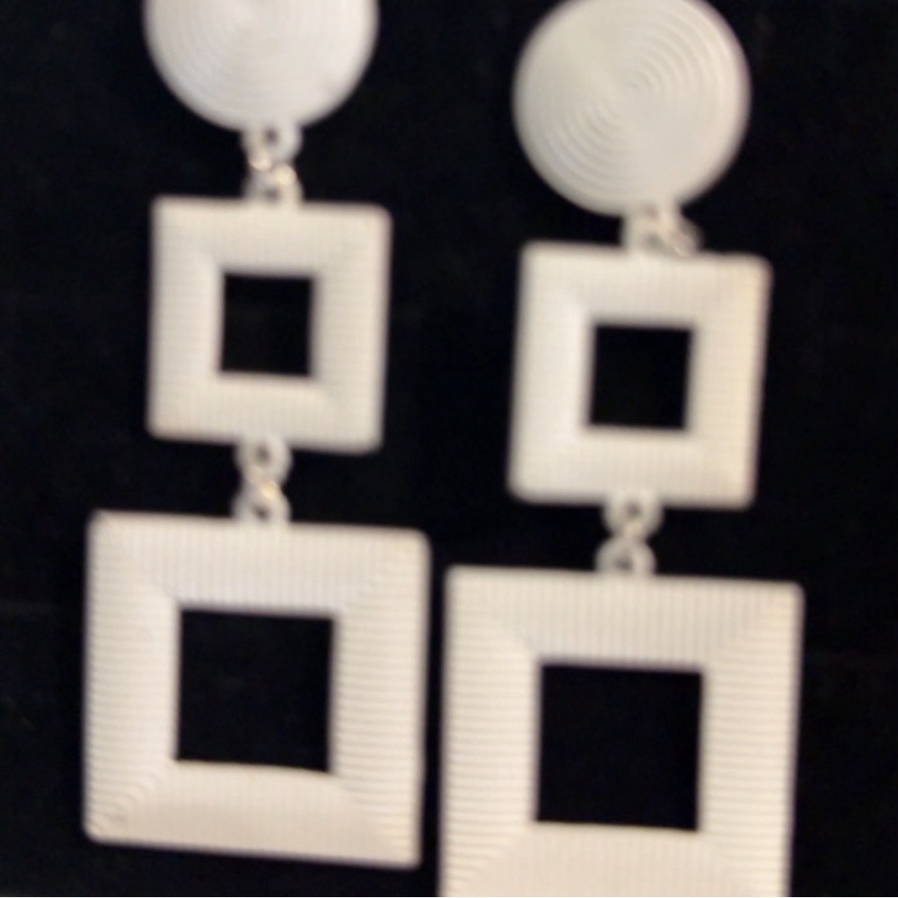 White earrings